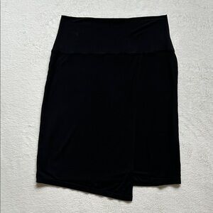 Athleta Women's Black Elastic Wide Waistband Stretch Knit Skirt Size M